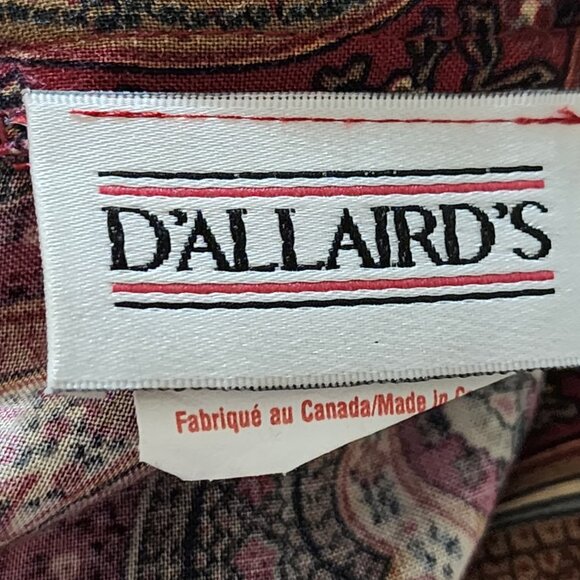 D'Allairds VTG Paisley Country Scene Pleated Front Midi Skirt - Picture 5 of 7